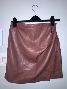 Wilfred Faux Leather Wrap Skirt